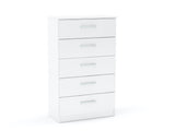 Larz 5 Drawer Chest - White