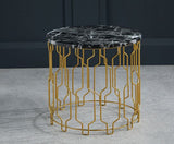 Gaia End Table- Black Marble