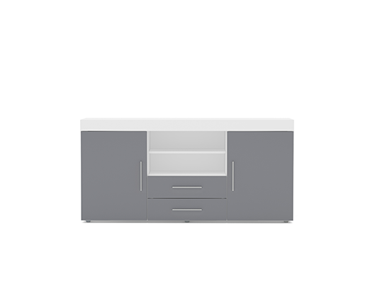 Edgeware 2 Door 2 Drawer Sideboard- White & Grey
