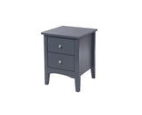 Como 2 Petite Drawer Bedside Cabinet-Midnight Blue