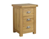Winona Small 3 Drawer Bedside - Oak