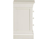 BORDEAUX 3 DRAWER BEDSIDE - IVORY