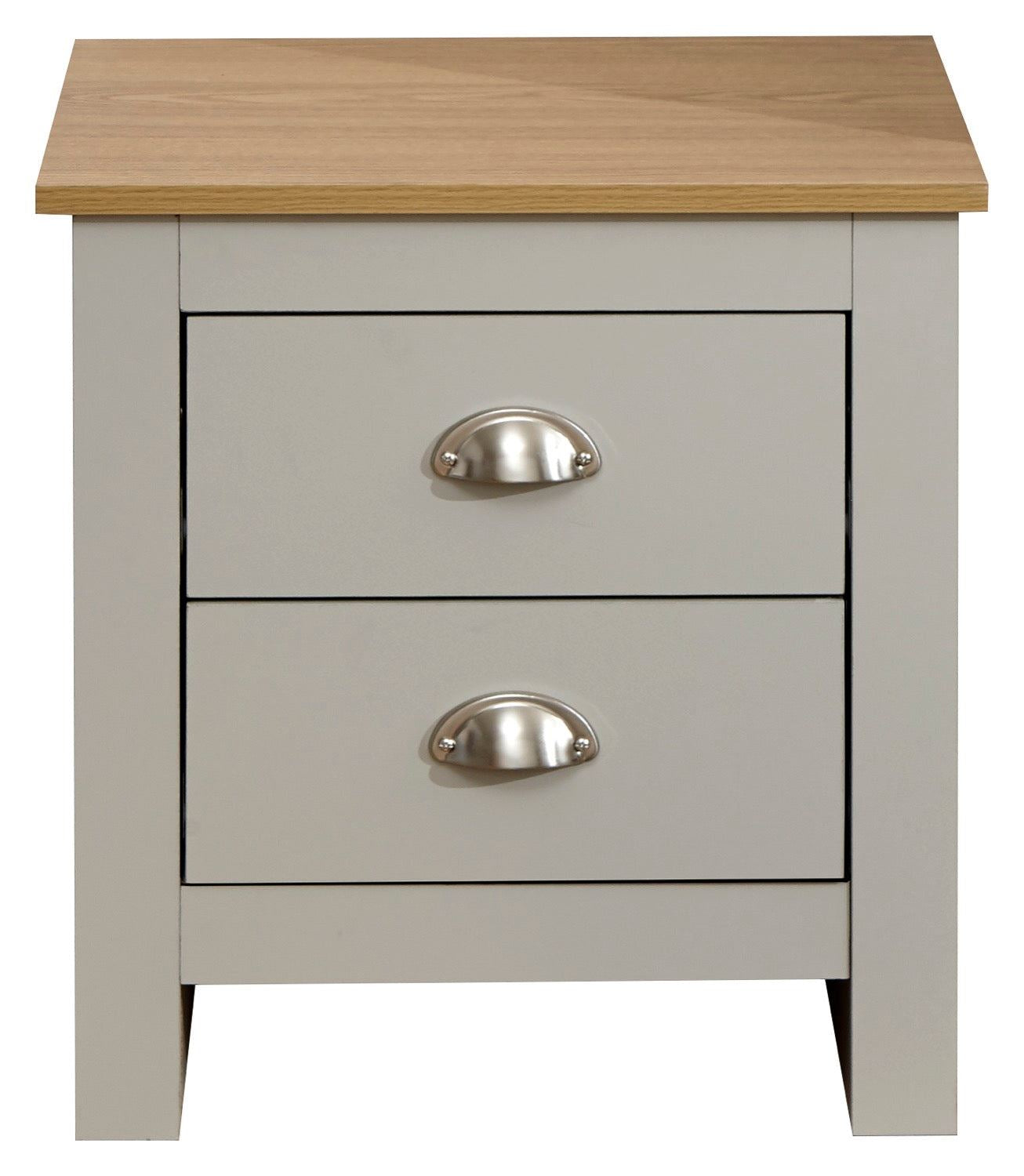 Lachlan 2 Drawer Bedside-Grey