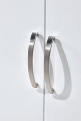 6 Door Wardrobe - White (Chrome Handles)