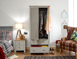 Lachlan 2 Door 2 Drawer Wardrobe-Grey
