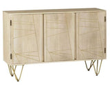 Light Gold Large Sideboard 3 Doors