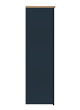 Harper 3 Door Wardrobe - Navy Blue & Oak