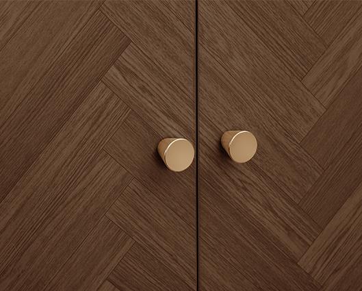 Herringford 2 Door 1 Drawer Wardrobe - Walnut