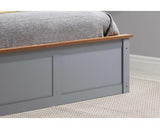 Phoenix Single Ottoman Bed - Stone Grey
