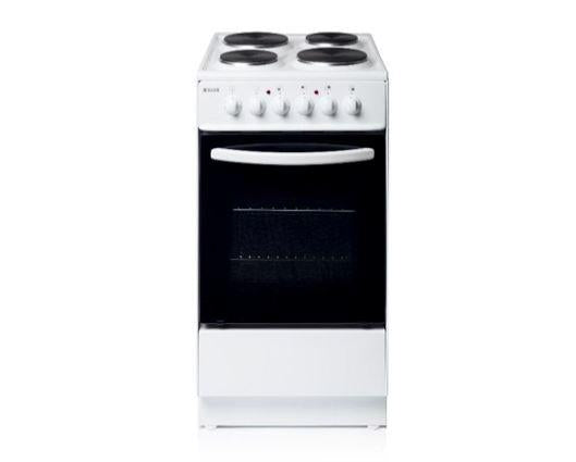 Haden HE51SW 50cm Electric Single Cavity cooker with Solid Plate Hob