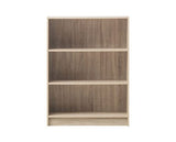 Traditional Low Wide Bookcase-Oak