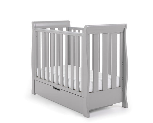 Seren Space Saver Cot + Sprung Mattress - Warm Grey