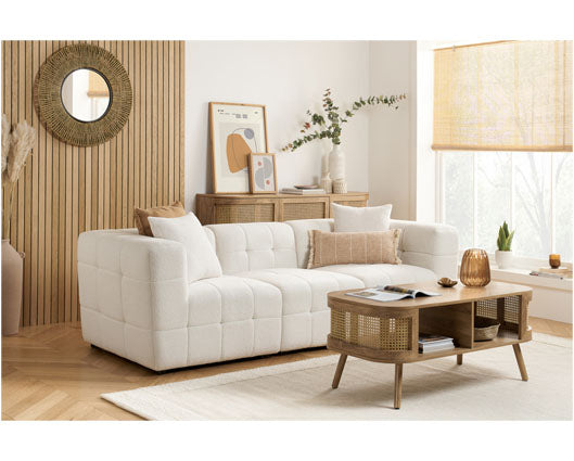 Milo 3 Seater Sofa - White