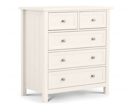 Acadia 3+2 Drawer Chest - Surf White
