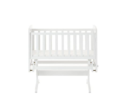 Sliding Crib + Mattress- White