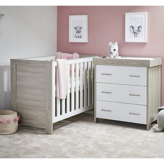 Nina Mini 3 Piece Room Set & Underdrawer - Grey Wash & White