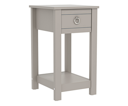 Clover 1 Drawer Bedside Table- Ivory