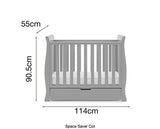 Seren Space Saver Cot - Warm Grey
