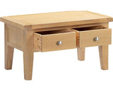 WINDSOR 2 DRAWER COFFEE TABLE - NATURAL OAK