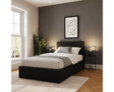 Single End Lift Ottoman Bed-Black
