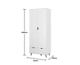 Pexton 2 Door Wardrobe with 2 Drawers