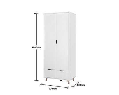 Pexton 2 Door Wardrobe with 2 Drawers