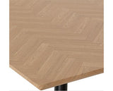 HAMILTON & AVERY LARGE DINING SET (X6 CHAIRS) - MEDIUM OAK EFFECT/SAPPHIRE BLUE VELVET