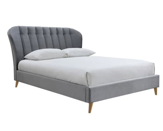 Elm King Bed - Grey