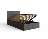 Serena Single Side Lift Ottoman Bed-Grey
