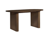 Axel Oval Fluted Dining Table - Walnut