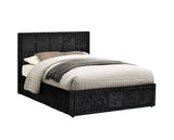 Hannover King Ottoman Bed - Black Crushed Velvet