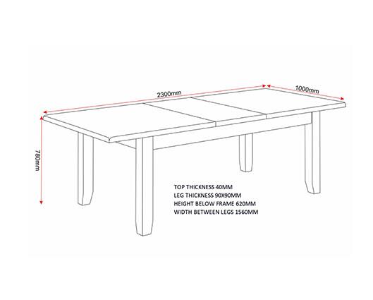 WINDSOR LARGE EXTENDING DINING TABLE - NATURAL OAK