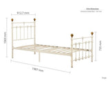 Atlas Single Bed - Cream
