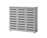 Tall 3 Door Shoe Cabinet-Grey