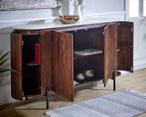 Olin Mango Wood Sideboard With Marble Top & Metal Legs