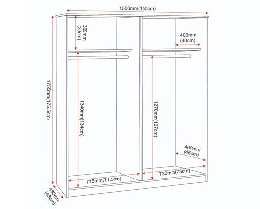 DAKOTA 4 DOOR WARDROBE - WHITE