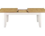 WINDSOR LARGE EXTENDING DINING TABLE - IVORY/OAK