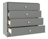 DENVER 3 DOOR WARDROBE BEDROOM SET - GREY GLOSS