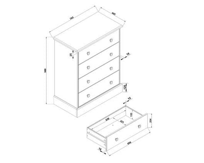 Cotswold 4 drawer chest