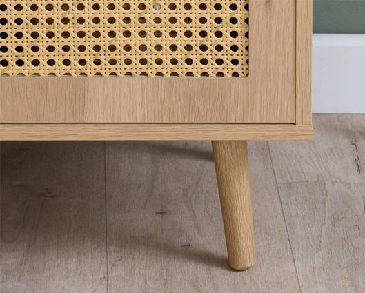 Croxley Rattan Large TV Unit - Oak