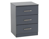 DAKOTA 2 DOOR WARDROBE BEDROOM SET - DARK GREY
