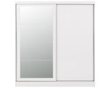 NEVADA 2 DOOR SLIDER WARDROBE - WHITE GLOSS
