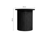 Axel Fluted Side Table - Black