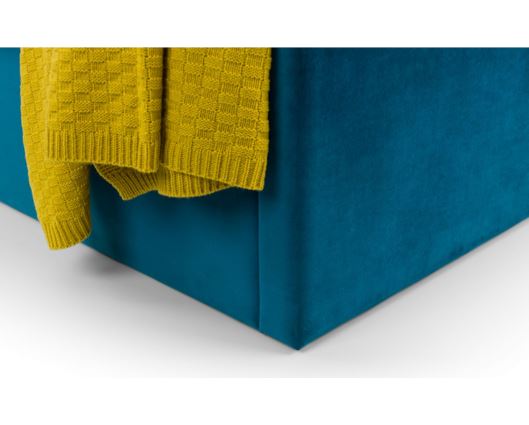 Langham Scalloped Headboard Ottoman King Bed - Teal