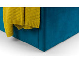 Langham Scalloped Headboard Ottoman King Bed - Teal