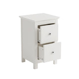 Nairn White 2 drawer petite bedside cabinet