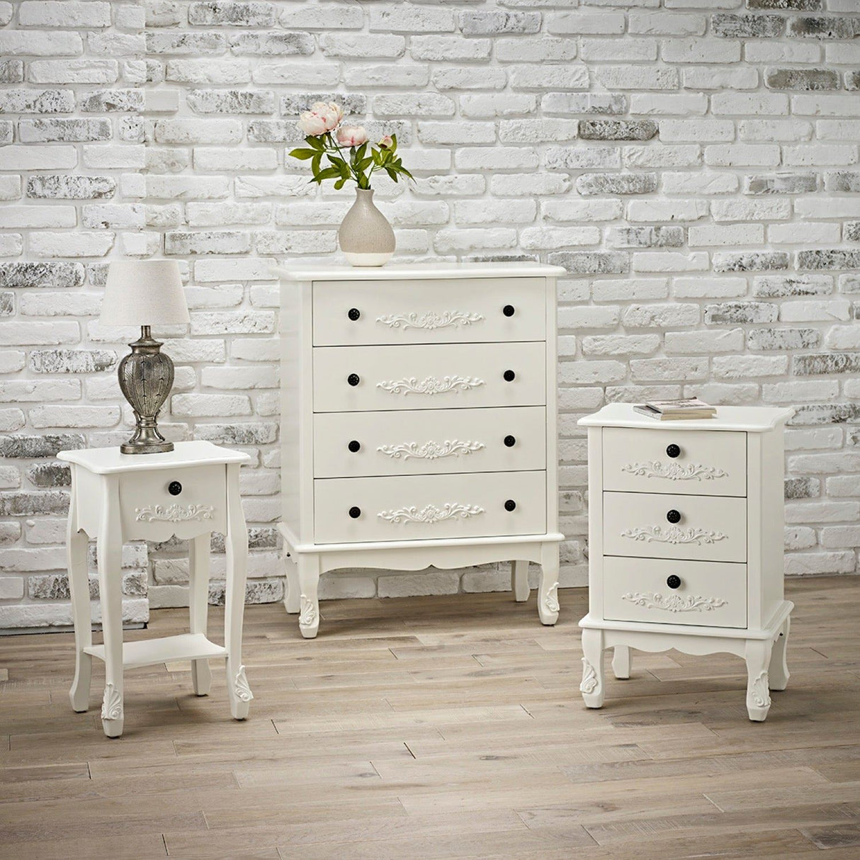 Acela 3 Drawer Chest White