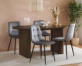 Axel Oval Fluted Dining Table - Walnut