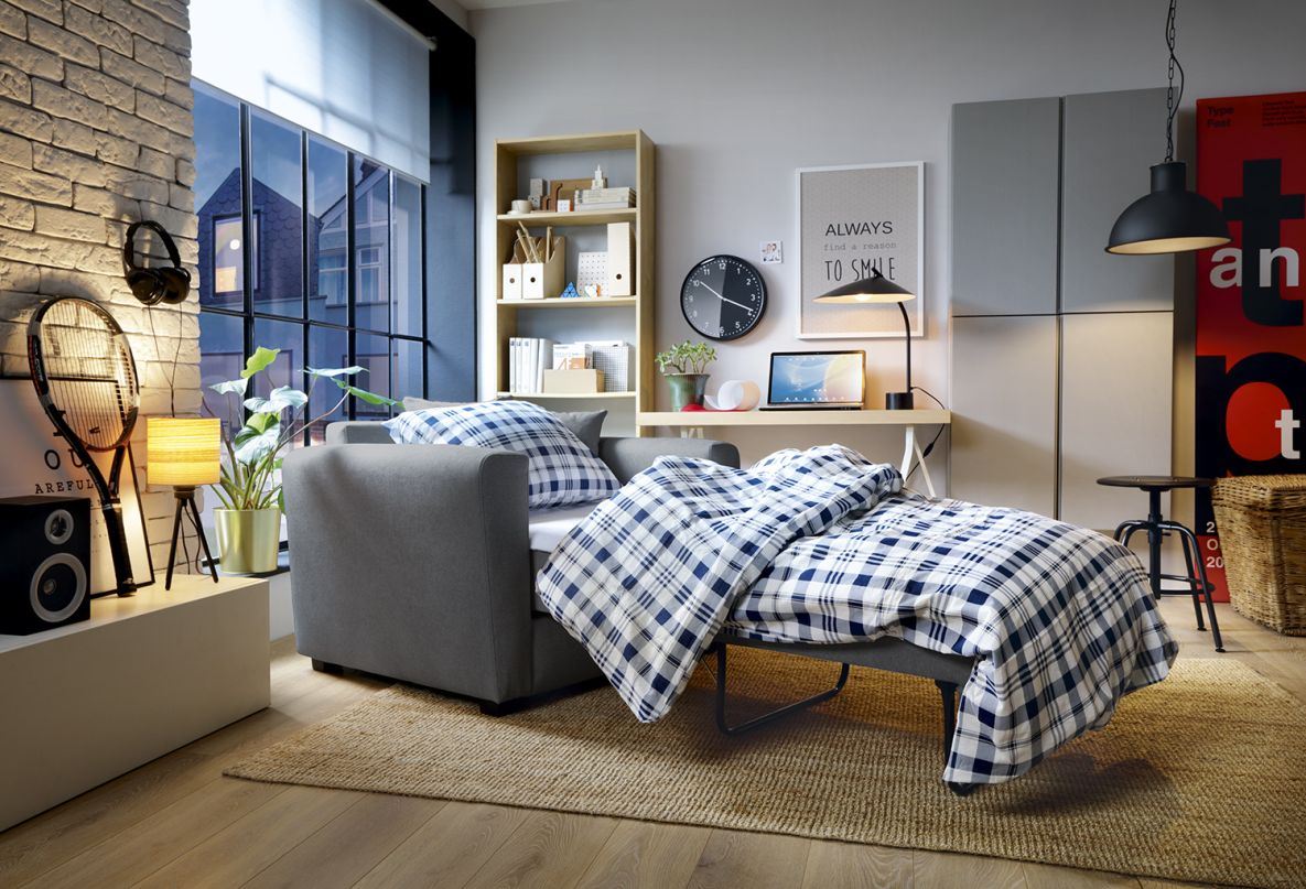 Owen Single Sofa Bed - Dark Grey