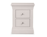 Clementine 2 Drawer Bedside- Light Grey